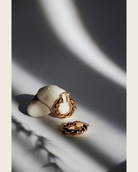 Conjunto Colar + Brinco Dourado